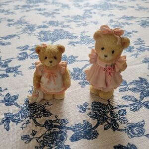 Adorable Teddy Bear Figurines in Dresses